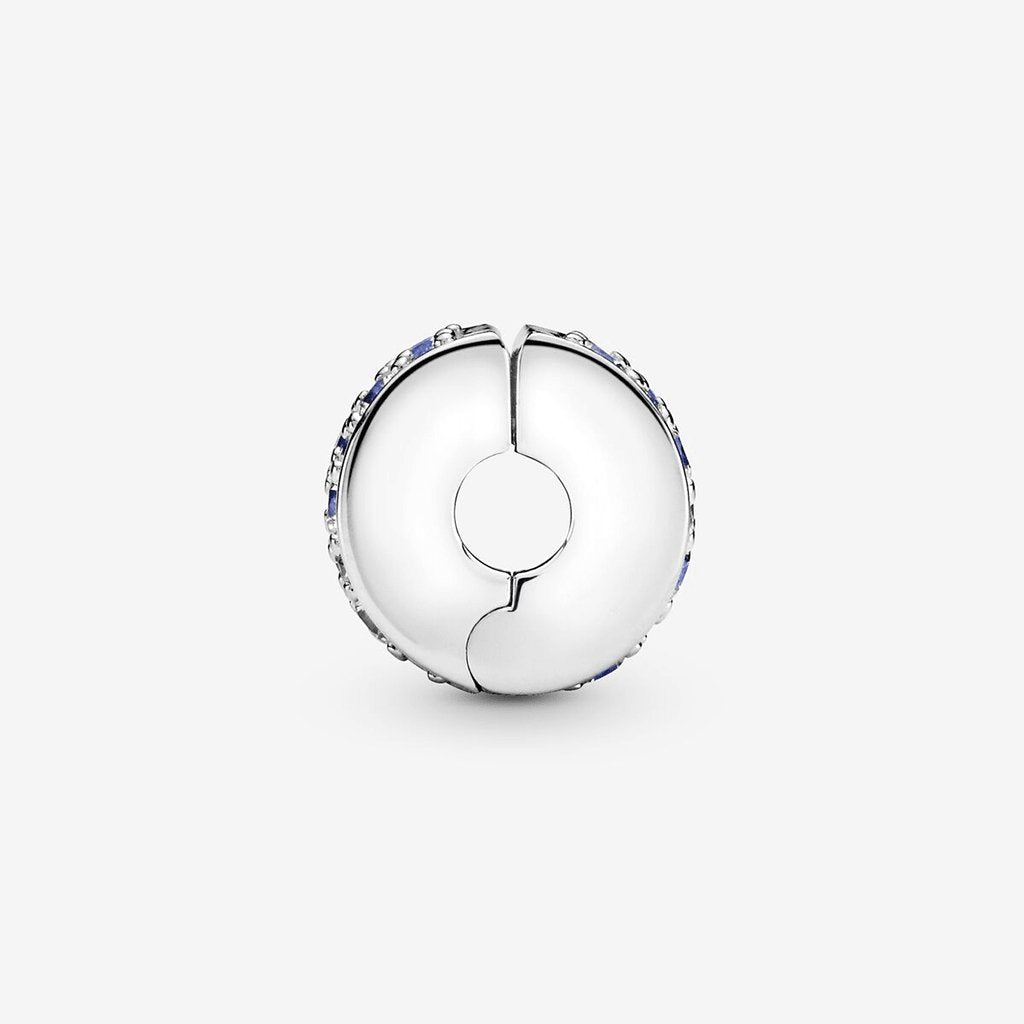 PANDORA  Blue Pavé Clip Charm