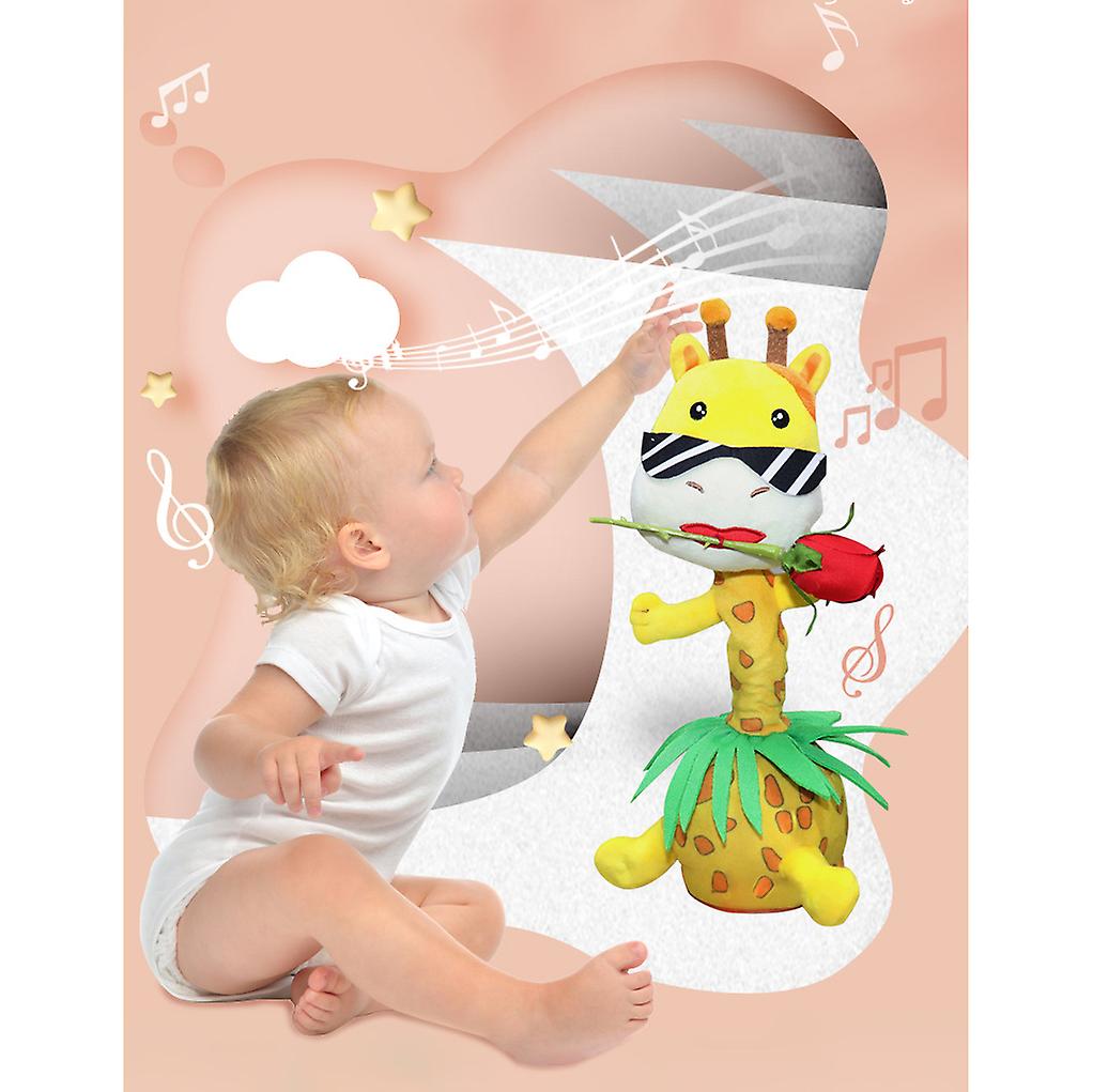 Dancing Deer Toy That Repeats What You Say! With Glowing Singing Recording Cute Deer Stuffed Animal Kids Toy Birthday Xmas Gifts