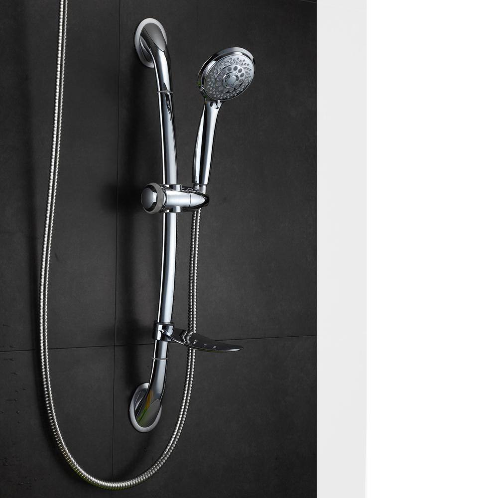 Hotel Spa 26 in. No Drilling Slide Bar for Hand Shower in Chrome 1516