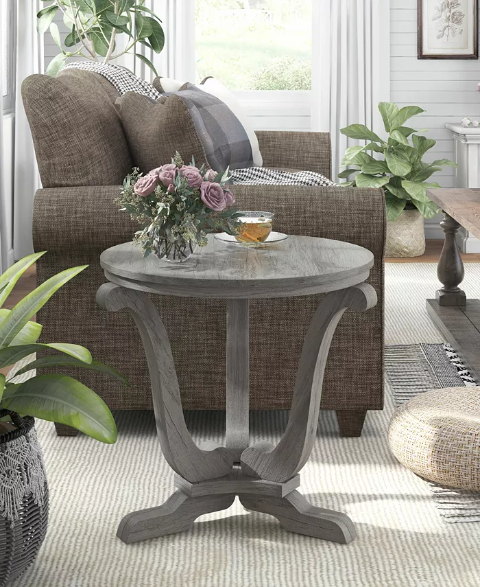 Furniture of America Derna Round End Table Set of 2