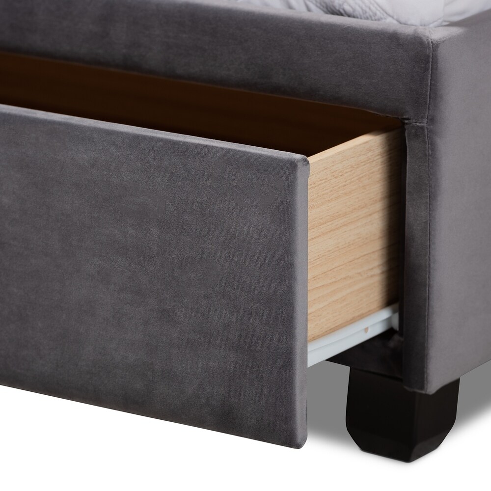 Caronia Modern and Contemporary Upholstered Platform Storage Bed