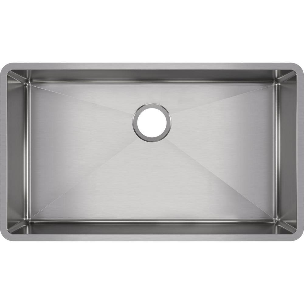 Elkay Crosstown 32 in. Undermount Single Bowl 18 Gauge Stainless Steel Kitchen Sink Only HDU32189F