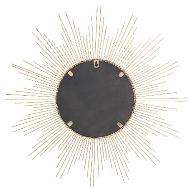 Metal Sunburst Wall Mirror Gold Stonebriar Collection