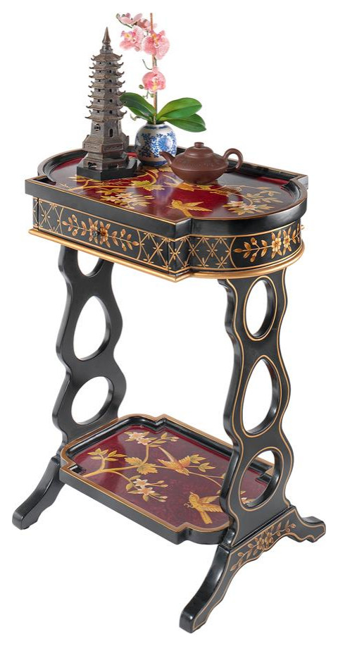 Design Toscano Terrace Of Shanghua Lacquered Side Table   Traditional   Side Tables And End Tables   by Kolibri Decor  Houzz