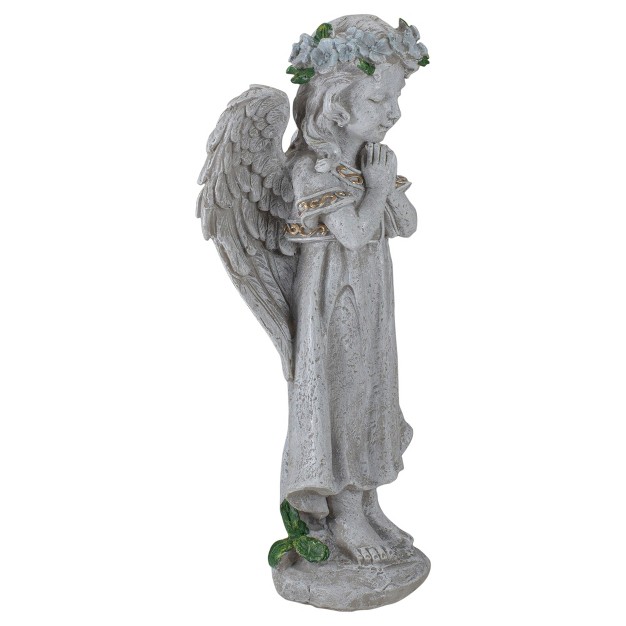 Angel Standing In Prayer Outdoor Garden Statue