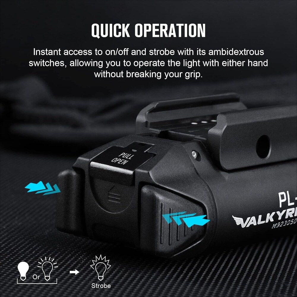Olight PL 3S Valkyrie 1000 Lumen Mountable Tactical Flashlight (Black)