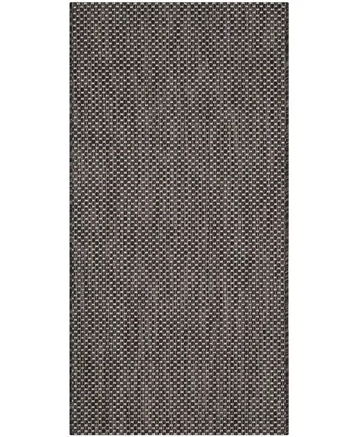 Safavieh Courtyard CY8521 Black and Beige 2'7 x 5' Sisal Weave Outdoor Area Rug