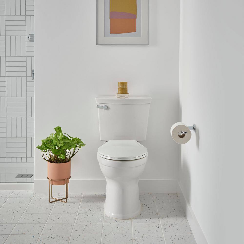 American Standard Champion Tall Height 2-Piece High-Efficiency 1.28 GPF Single Flush Elongated Toilet in White Seat Included 747AA107SC.020