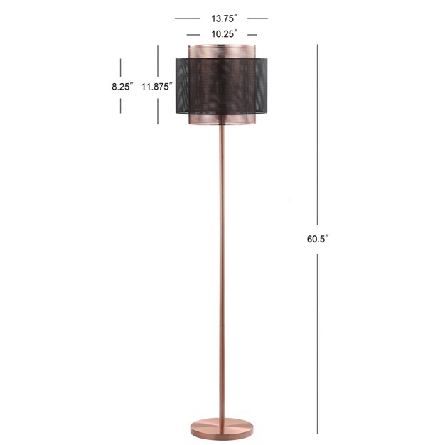 Metal Tribeca Floor Lamp includes Led Light Bulb Copper Jonathan Y