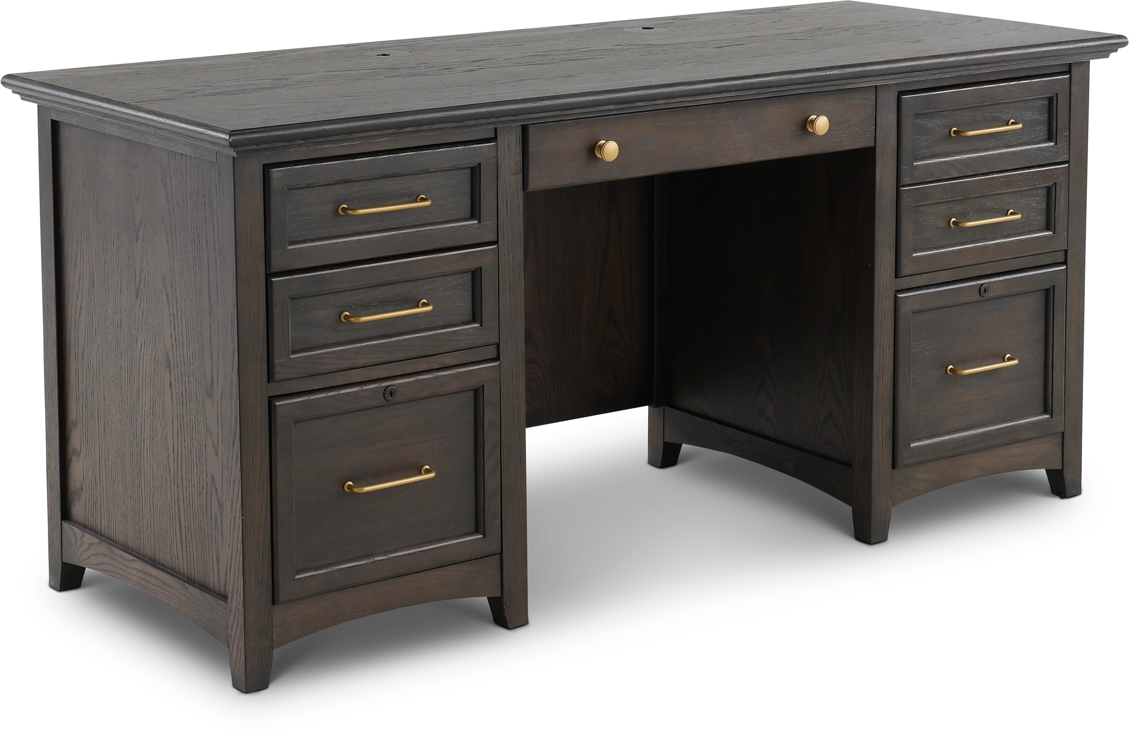 Addison Gray 66 Inch Executive Desk