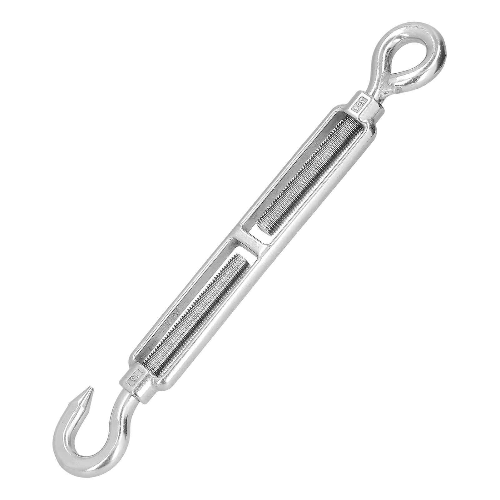 Wire Rope Tensioner 304 Stainless Steel M16 Adjustable Turnbuckle Bolt Hook Rigging Accessoriesoc Type