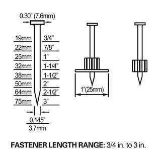 Freeman Pneumatic 3 in. Single Pin Concrete Nailer with Case PSSCP