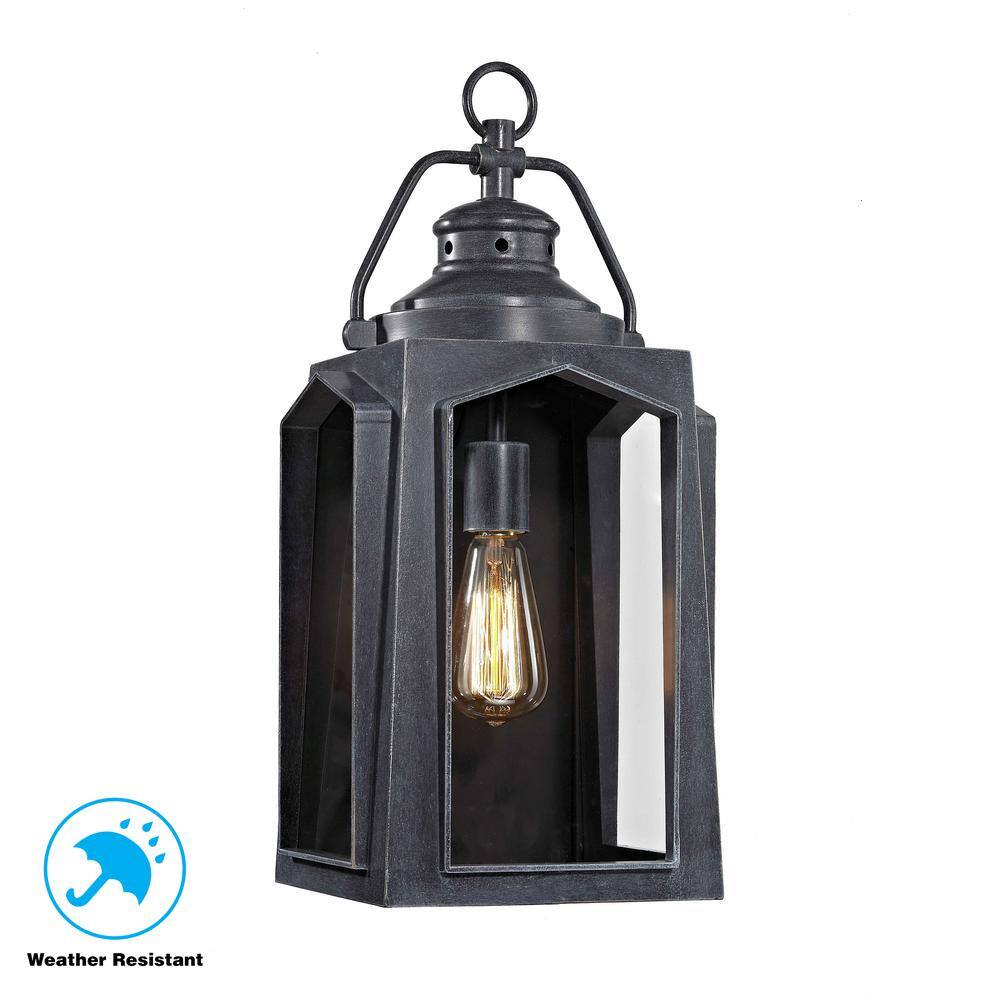 Home Decorators Collection 1-Light Charred Iron Outdoor Wall Lantern Sconce HD-1509