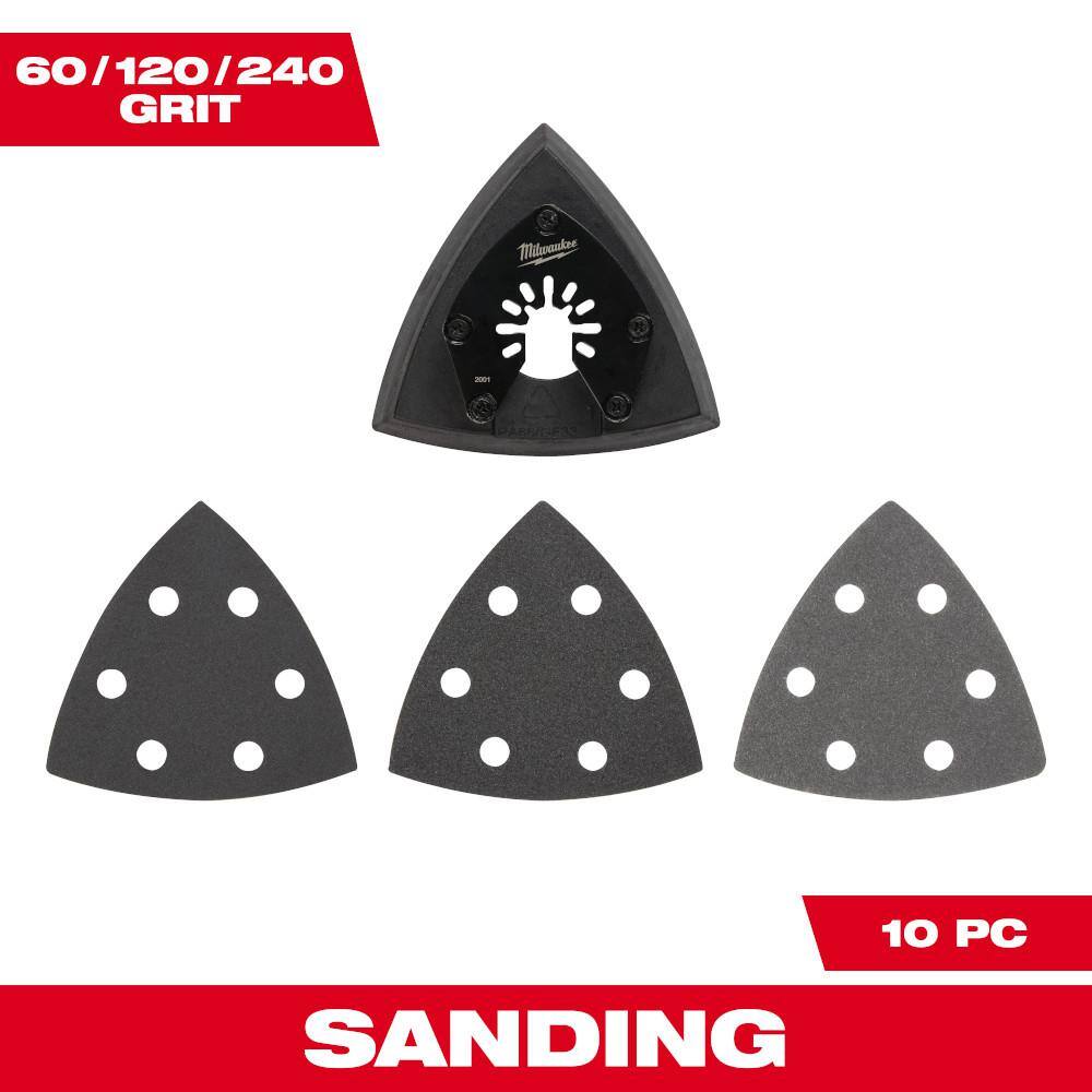 MW 3-12 in. Sandpaper Oscillating Sanding Accessories Kit (10-Piece) 49-25-2009