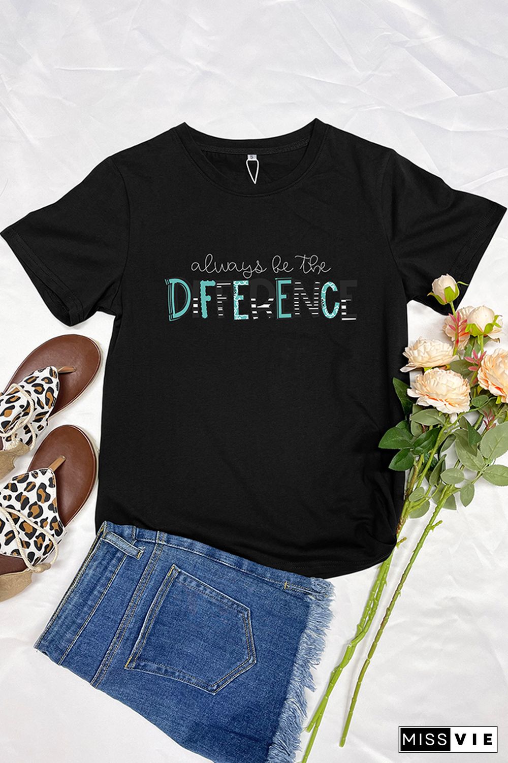 Always Be The Difference Short Sleeve Graphic Tee Wholesale