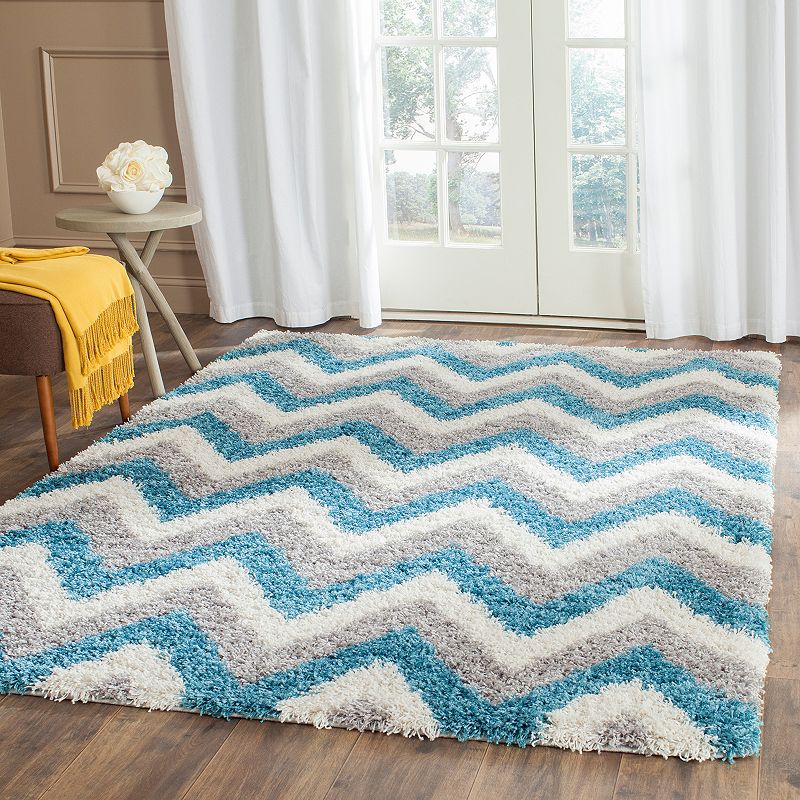 Safavieh Kids Jagged Edge Chevron Shag Rug