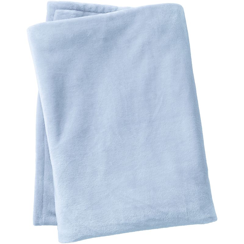 Lands' End Plush Fleece Solid Throw