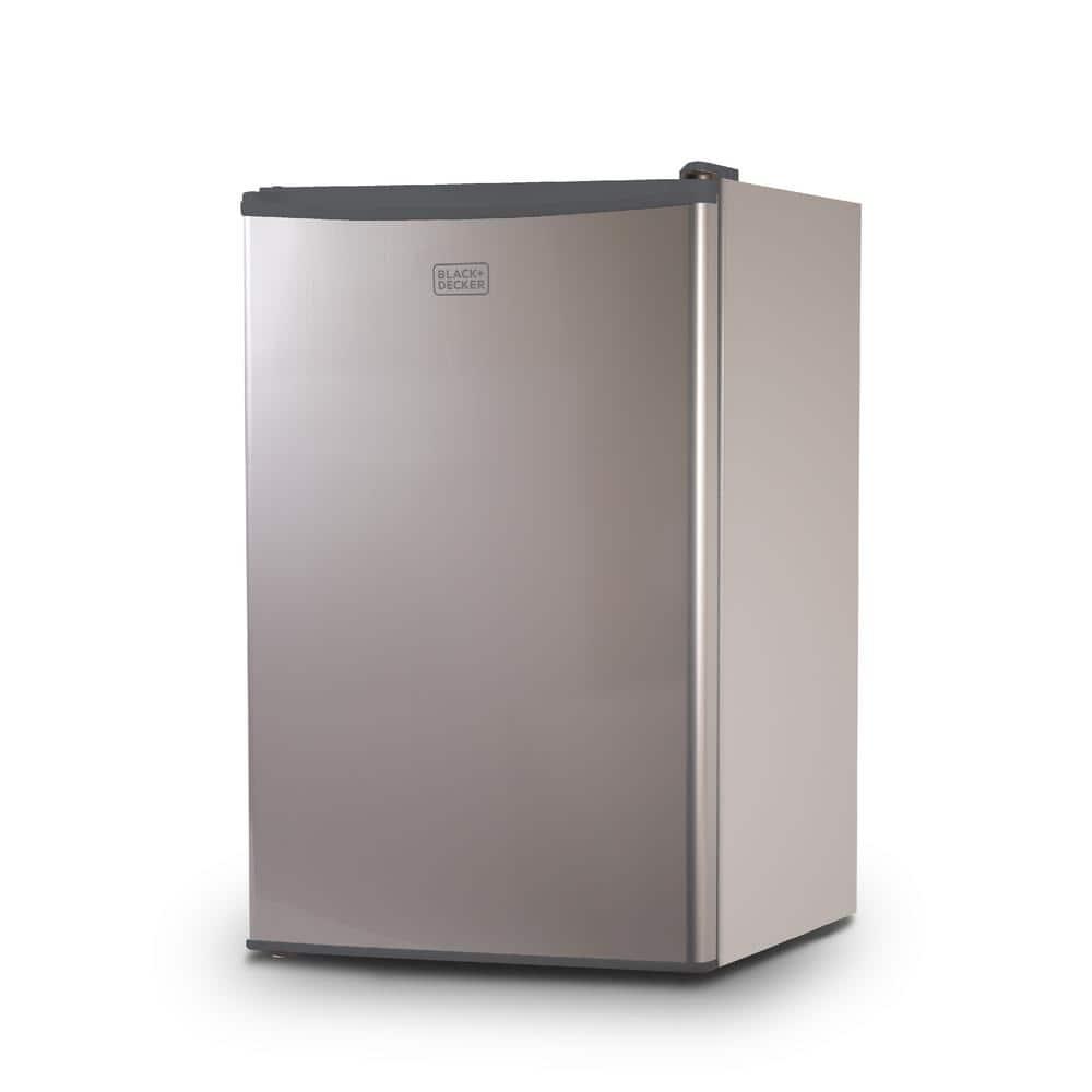 BLACKDECKER 43 cu ft Mini Refrigerator With Freezer in Stainless Steel Look