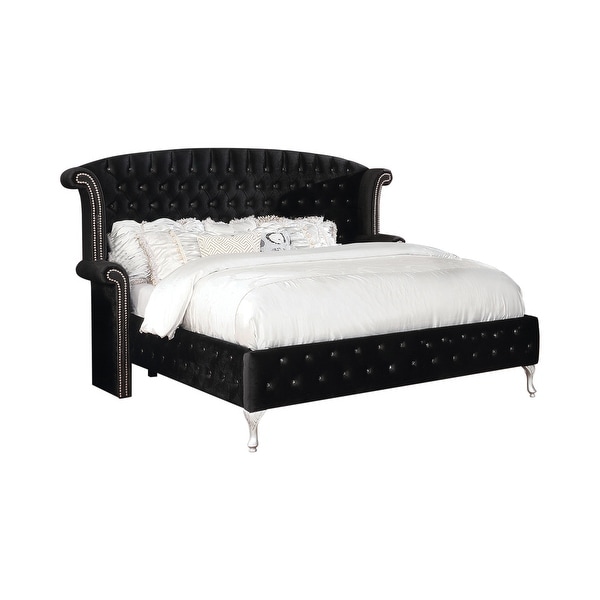 Audrey 2-piece Upholstered Tufted Bedroom Set with Nightstand - - 34936354