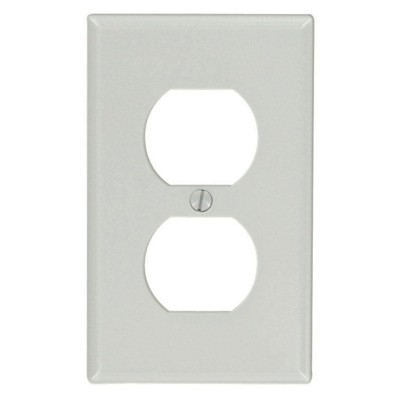 WALLPLATE DUPLEX 1G GRY