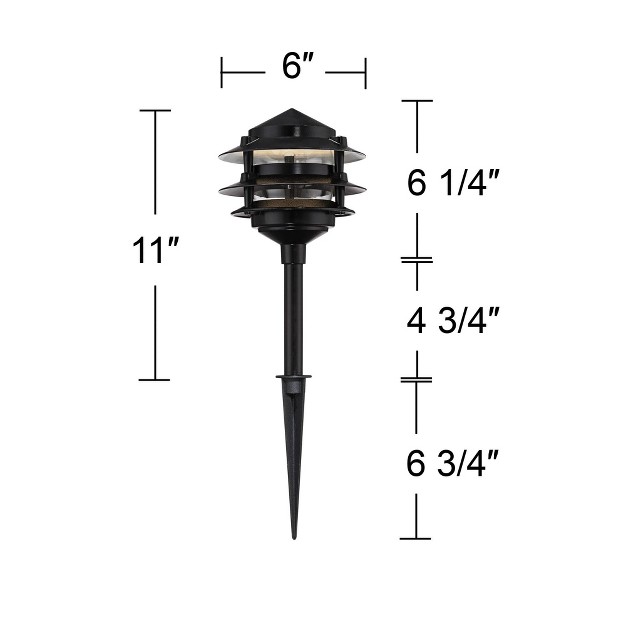 John Timberland Pagoda Black 10 piece Outdoor Led Landscape Lighting Set