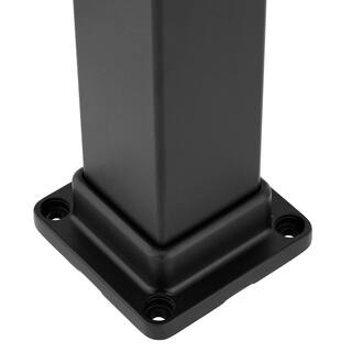 Aria Railing 3 in. x 3 in. x 36 in. Black Powder Coated Aluminum Deck Post Kit AK141336B