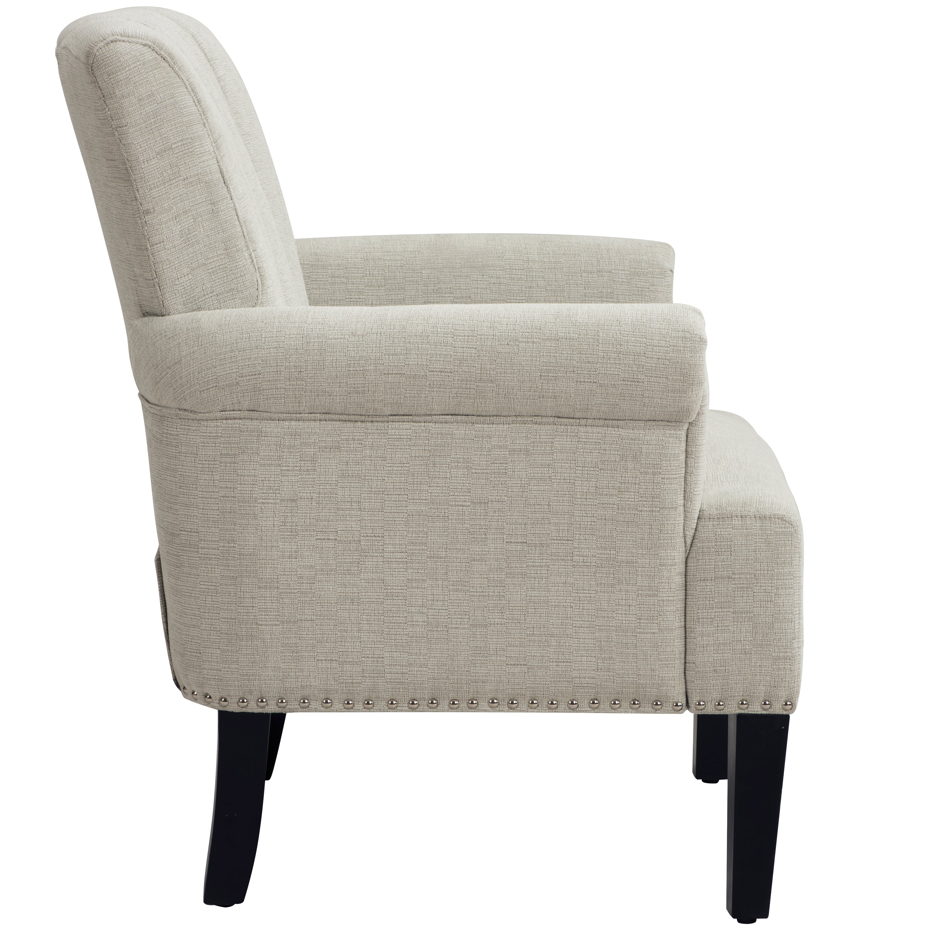 Upholstered Chair Polyester Armchair with Rivet Tufted, Accent Chairs for Bedroom and Living Room