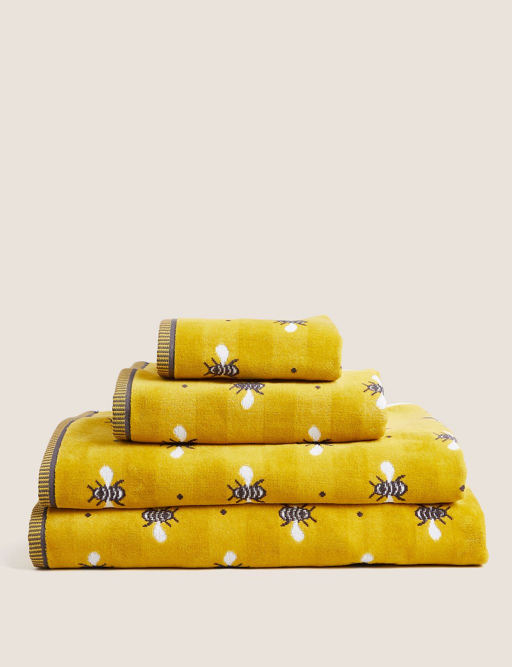 Pure Cotton Repeat Bee Towel