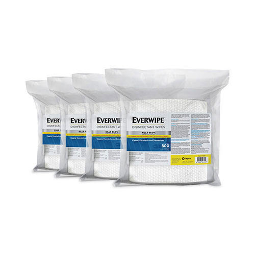 Legacy Everwipe Disinfectant Wipes | 6 x 8， Lemon， 800