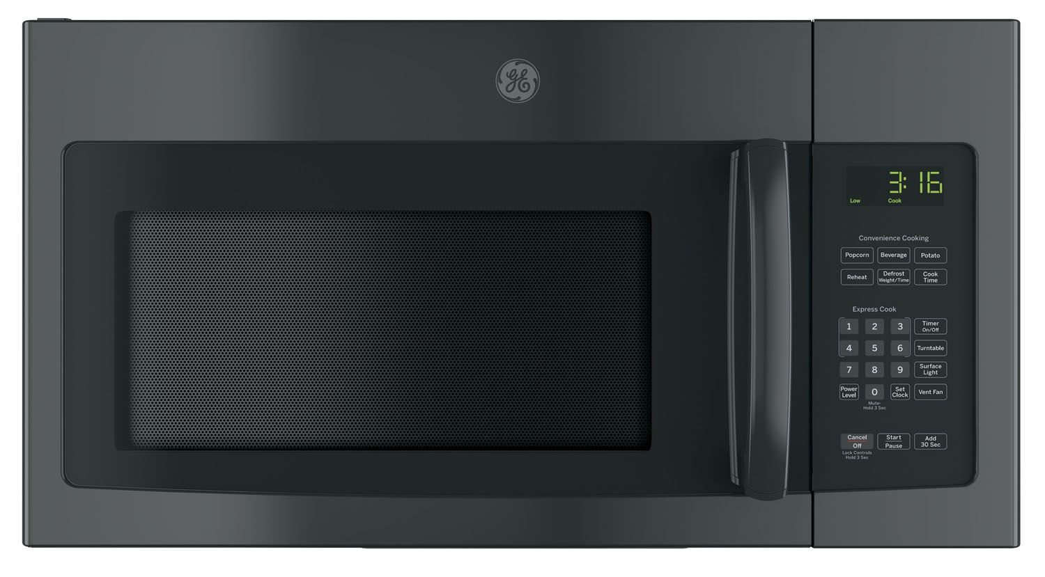 GE 1.6 Cu. Ft. Black Over-The-Range Microwave Oven