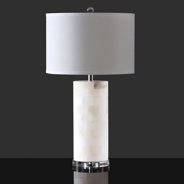 SAFAVIEH Couture Massey Round Alabaster Table Lamp - 15 IN W x 15 IN D x 27 IN H