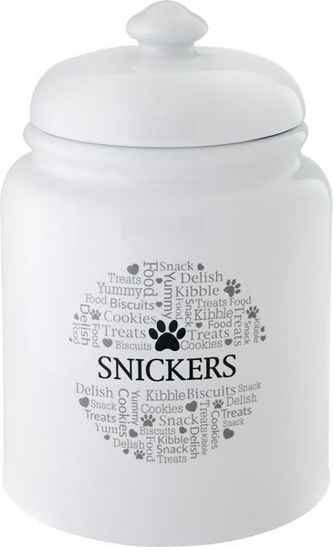 Frisco Ceramic Paw Personalized Treat Jar， 13 cup， 104oz