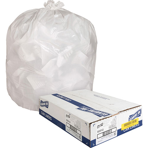 Genuine Joe White Trash Bags | 13 Gallon， 0.85 Mil， 24