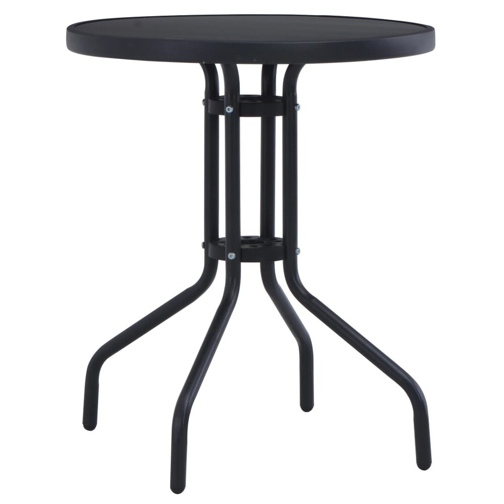 vidaXL Patio Table Black 23.6\