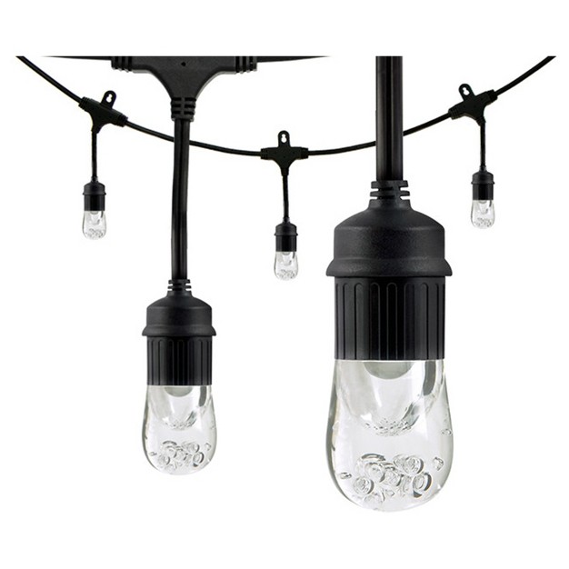 9ct Classic Caf Outdoor String Lights Integrated Led Bulb Black Wire Enbrighten