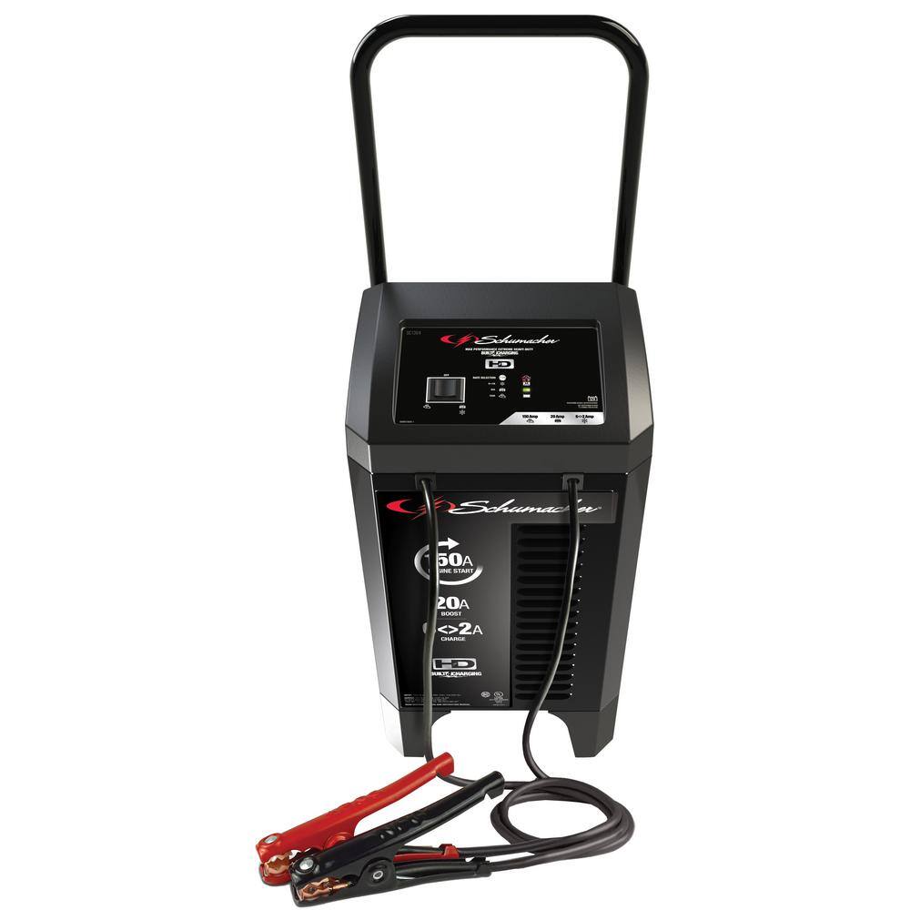 Schumacher Electric Automotive 12-Volt 150-Amp Fully Automatic Wheeled Jump Starter and Battery Charger with 20-Amp Boost