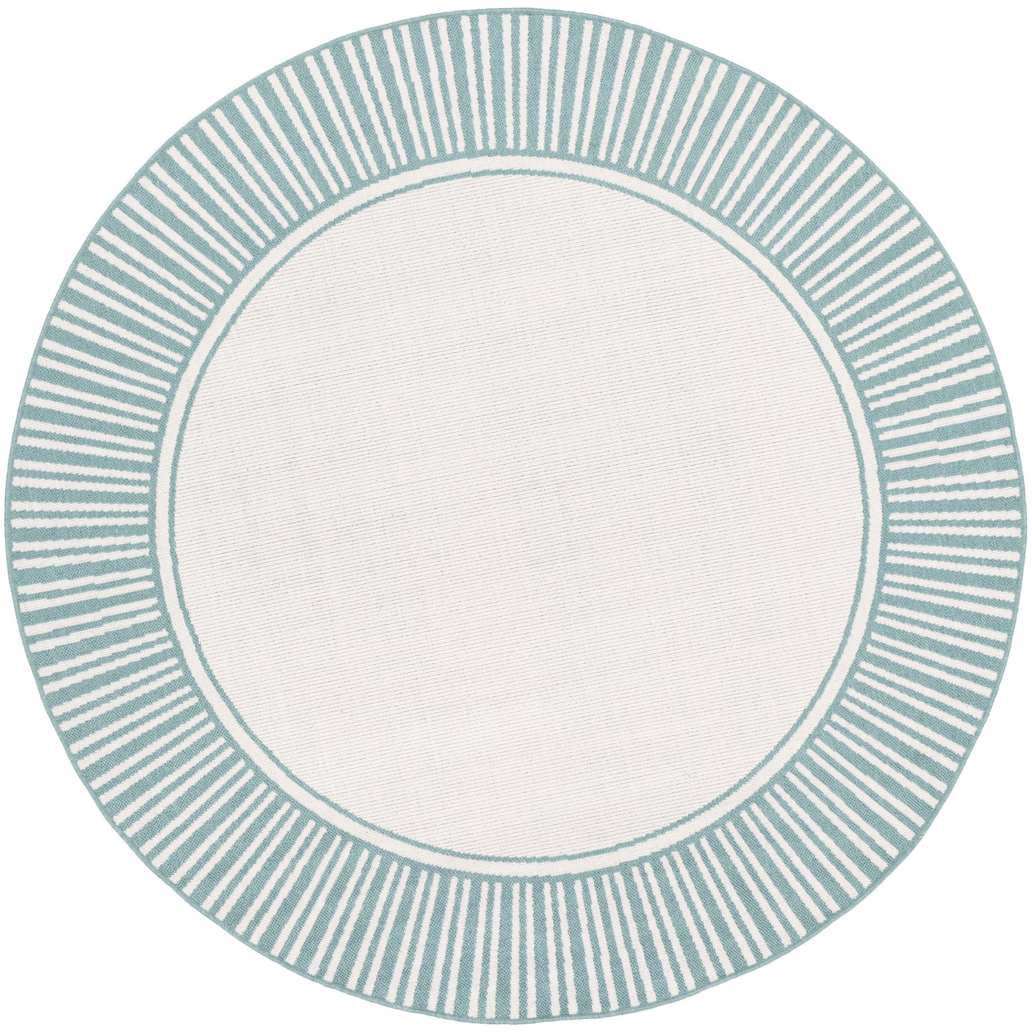 Alfresco Rug in Teal & White