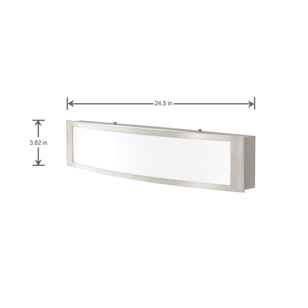 Hampton Bay Woodbury 24.5 in. Brushed Nickel Linear LED Vanity Light Bar IQP1381L-4