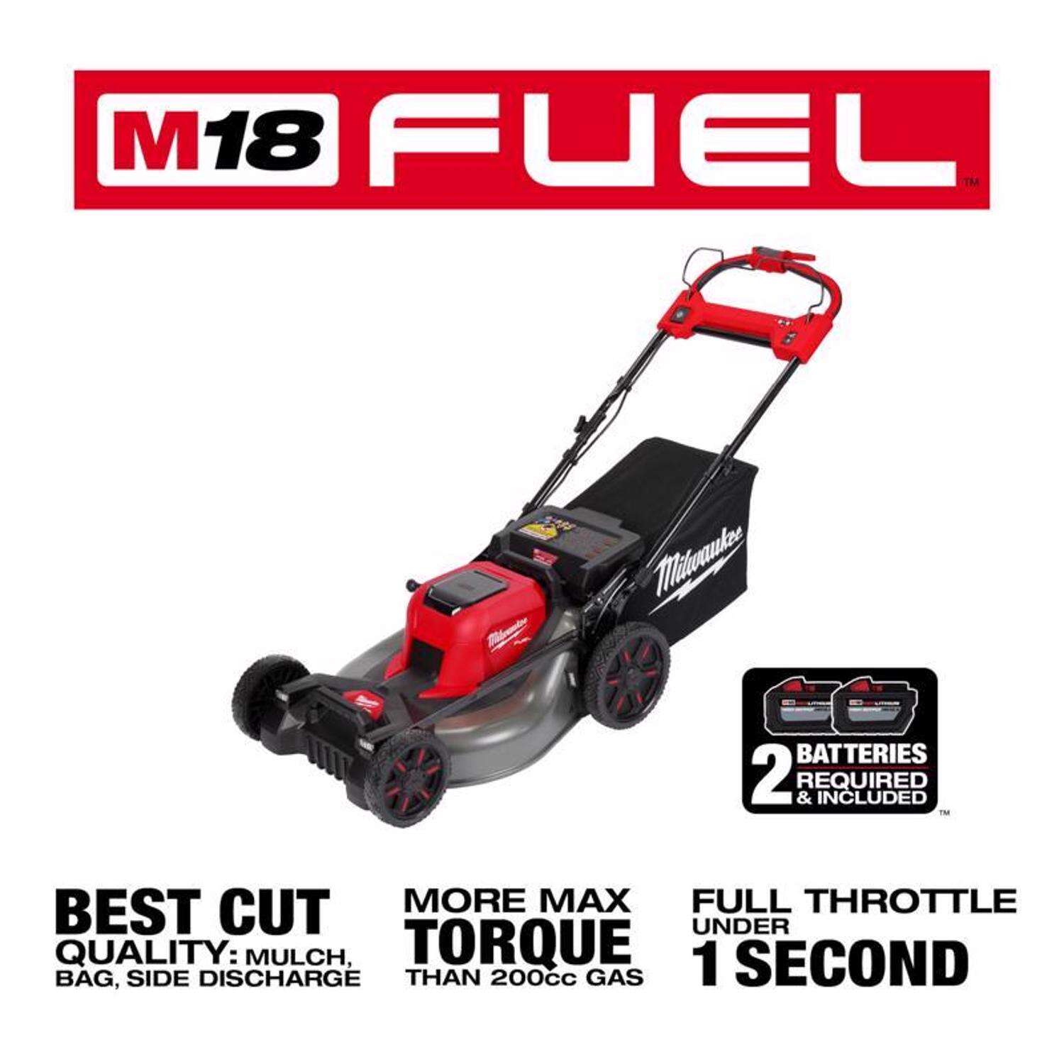 MW M18 FUEL 2823-22HD 21 in. 18 V Battery Self-Propelled Lawn Mower Kit (Battery and Charger)