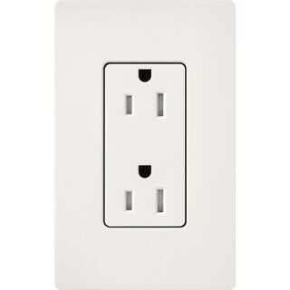 Lutron Claro 15-Amp Tamper-Resistant Duplex Receptacle Architectural White (SCRS-15-TR-RW) SCRS-15-TR-RW