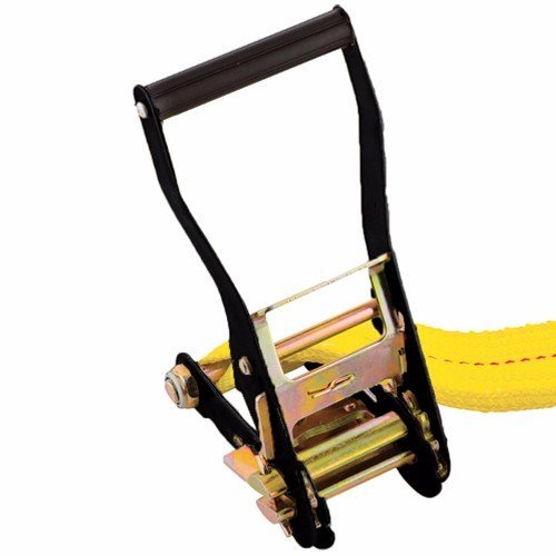 Wideskall 2 Pieces Heavy Duty Ratchet Tie Down Cargo Straps - 27' x 2" 10,000 Lbs Capacity with Double J-Hooks