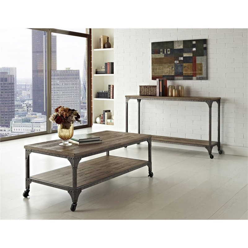 Altra Furniture Cecil Coffee Table in Rustic   Industrial   Coffee Tables   by Homesquare  Houzz