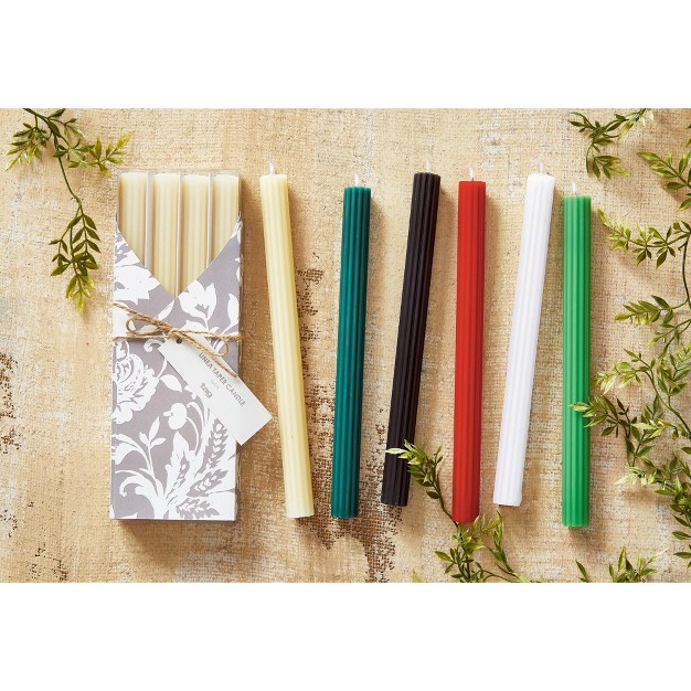 Tag Linea Taper Candle Set Of 4 Green