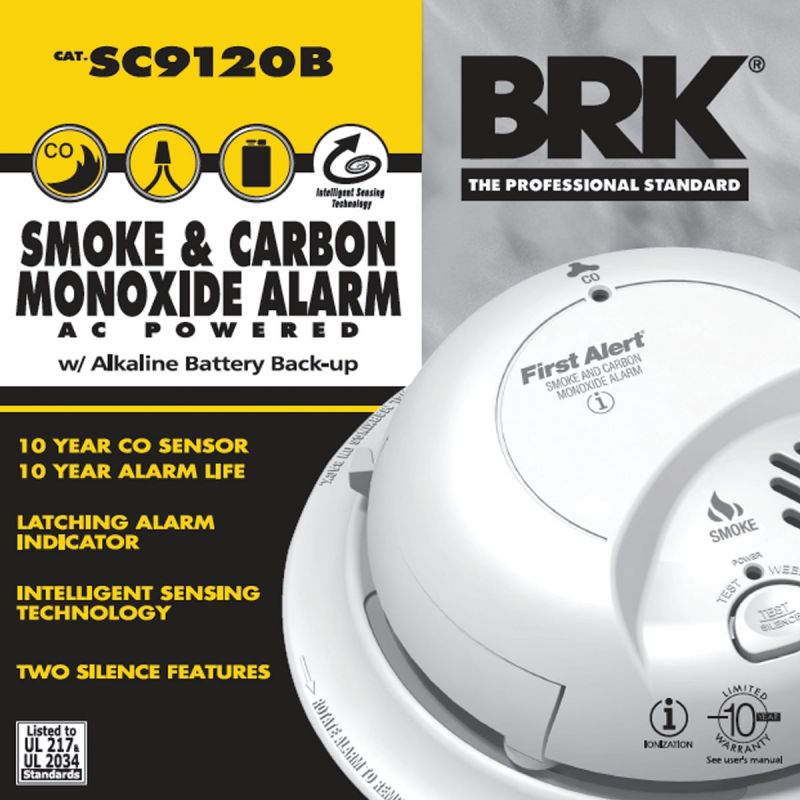 First Alert Hardwire Ion Sensor Carbon Monoxide Smoke Alarm White