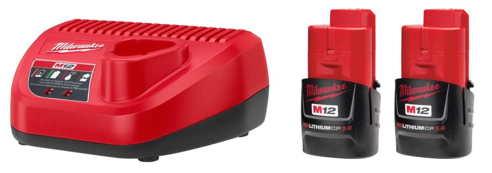 Milwaukee M12 3.0CP Battery 2 Pack Starter Kit 48-11-2432P from Milwaukee