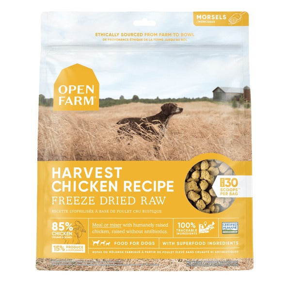 Open Farm Grain Free Harvest Chicken Recipe Freeze-Dried Raw Dog Food;