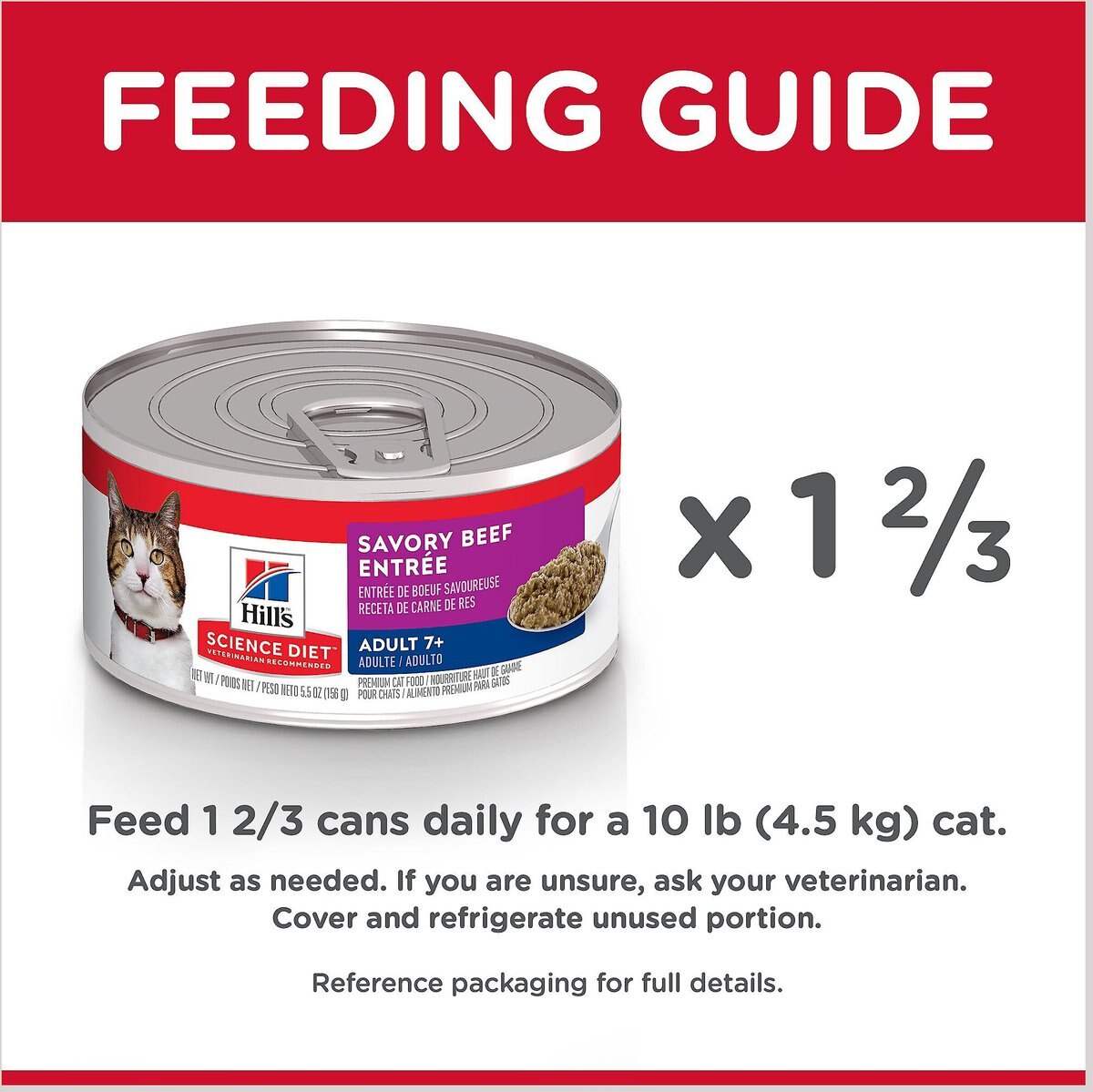 Hill's Science Diet Adult 7+ Savory Beef Entree Canned Cat Food