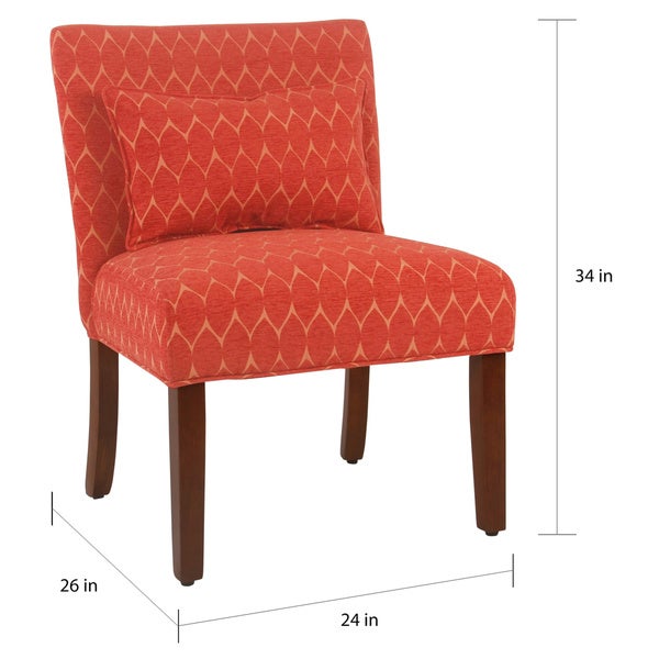 Porch and Den Valderrama Geometric Patterned Accent Chair with Pillow