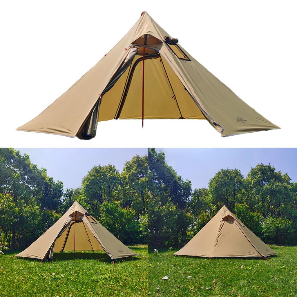 Lightweight Hot Tent Tent with Flue Window with Fireproof Flue Window Teepee Tents for Hiking Backpacking