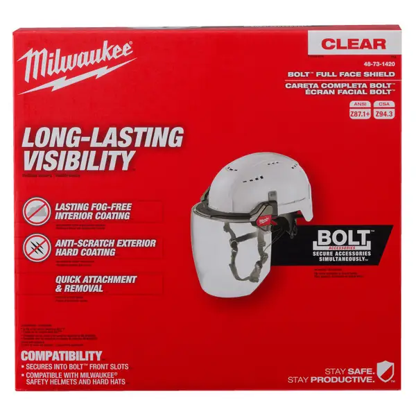 Milwaukee BOLT Clear Full Face Shield